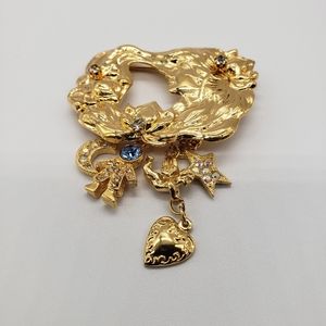 Kirks Folly Mother Charm Gold Tone Brooch